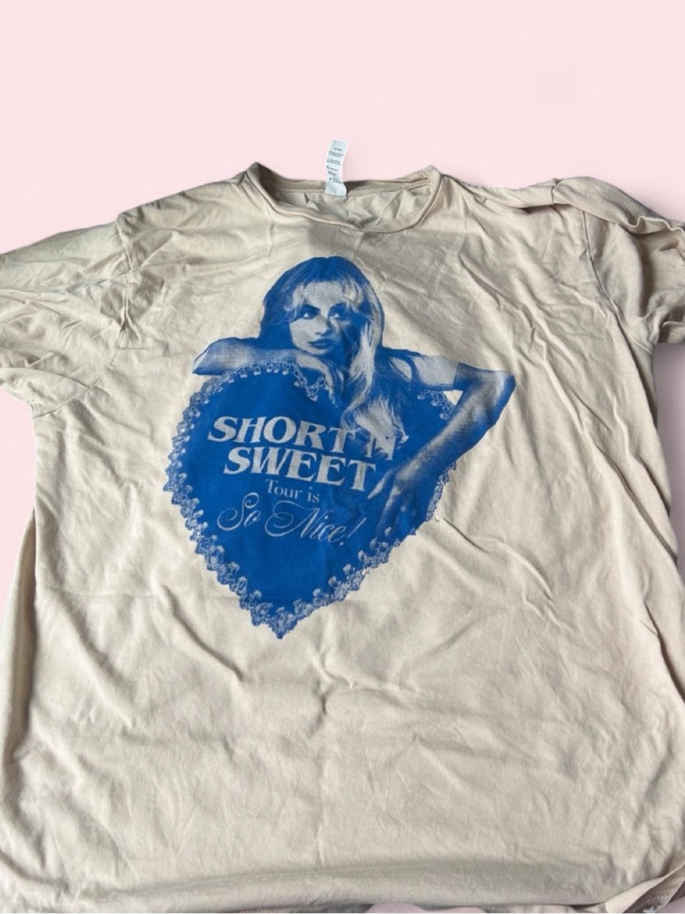 Sabrina Carpenter Short 'n Sweet Graphic Tee in Cream